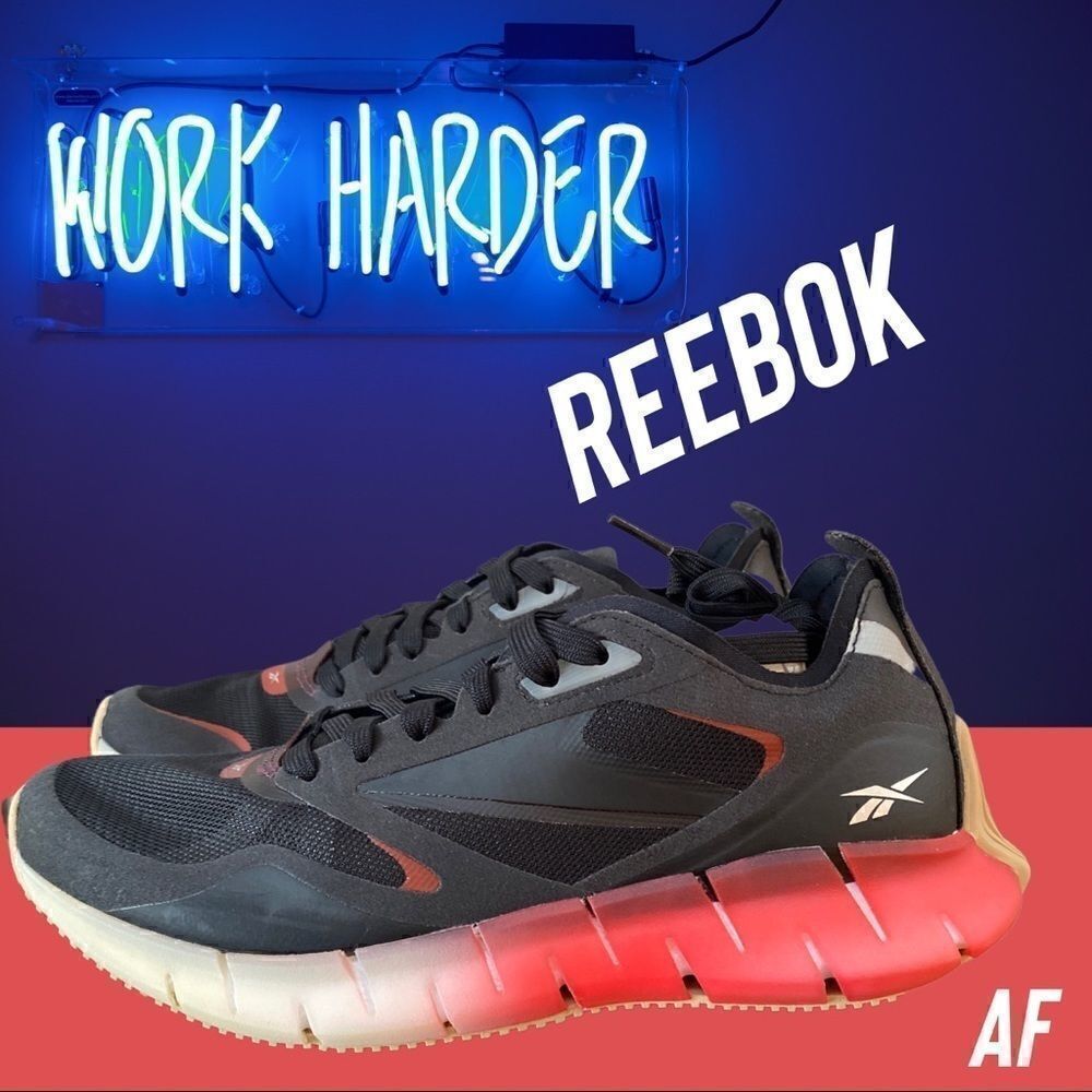 REEBOK ZIG KINETICA HORIZON WOMENS RUNNING SHOE BLACK RED